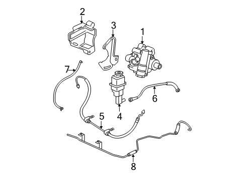 2002 Chrysler Sebring P/S Pump & Hoses, Steering Gear & Linkage Diagram 7 - Thumbnail