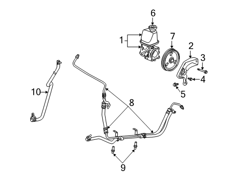 2005 Chrysler PT Cruiser P/S Pump & Hoses Diagram 2 - Thumbnail