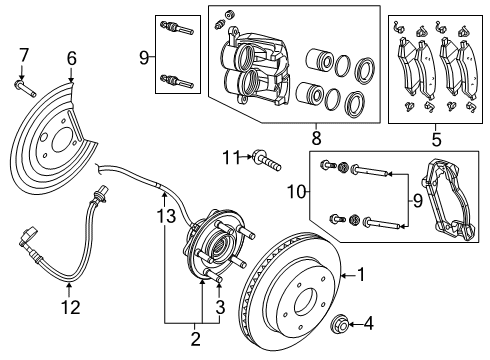 2024 Ram 1500 Brake Components Diagram 1 - Thumbnail