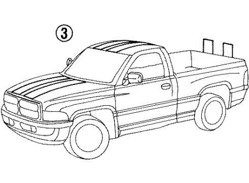 1998 Dodge Ram 2500 Stripe Tape Diagram 2 - Thumbnail