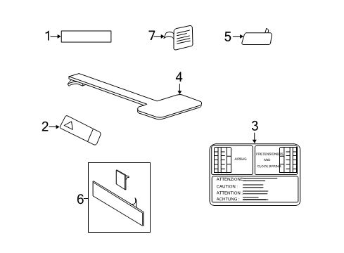 2019 Ram ProMaster 1500 Information Labels Diagram