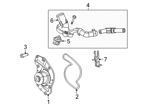2012 Dodge Challenger Radiator & Components, Water Pump, Cooling Fan Diagram 3 - Thumbnail