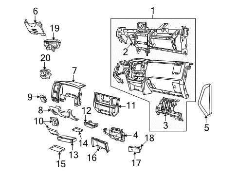 2008 Dodge Ram 1500 Instrument Panel Diagram