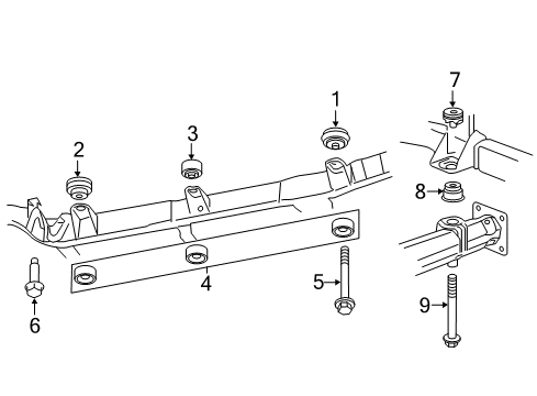 2005 Dodge Dakota Frame & Components Diagram 2 - Thumbnail