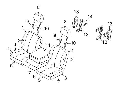 2007 Dodge Ram 1500 Front Seat Components Diagram 19 - Thumbnail