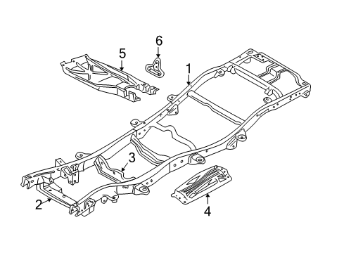 2003 Dodge Durango Frame & Components Diagram
