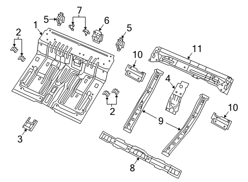 2025 Jeep Gladiator Floor Diagram 2 - Thumbnail