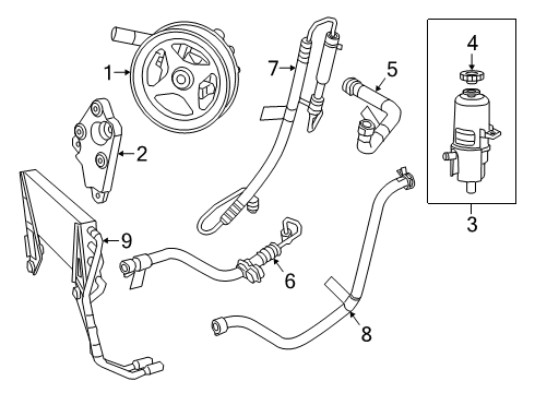 2022 Ram 3500 P/S Pump & Hoses, Steering Gear & Linkage Diagram 2 - Thumbnail