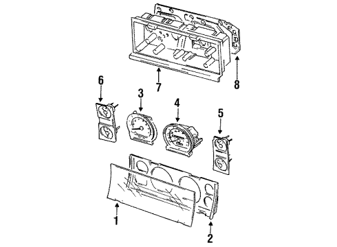1995 Jeep Grand Cherokee Instruments & Gauges Diagram