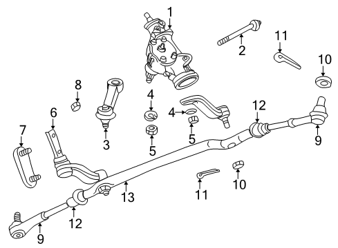 1999 Dodge Dakota Steering Column & Wheel, Steering Gear & Linkage Diagram 4 - Thumbnail