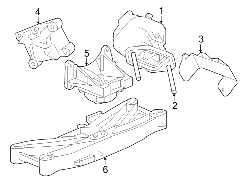 2020 Dodge Challenger Engine & Trans Mounting Diagram 5 - Thumbnail