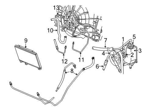 2006 Dodge Ram 1500 P/S Pump & Hoses, Steering Gear & Linkage Diagram 13 - Thumbnail