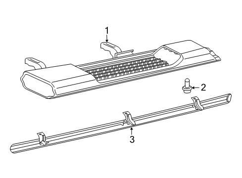 2024 Jeep Wrangler Exterior Trim - Pillars Diagram