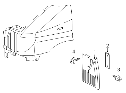 2004 Dodge Sprinter 3500 Exterior Trim - Fender Diagram