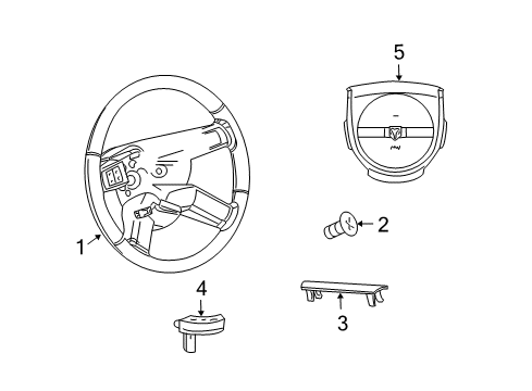 2005 Dodge Magnum Steering Column & Wheel, Steering Gear & Linkage Diagram 4 - Thumbnail