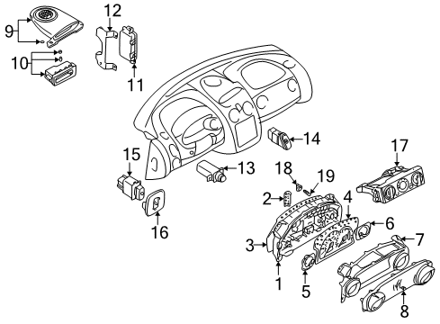 2001 Chrysler Sebring Instruments & Gauges Diagram 2 - Thumbnail