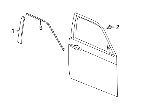 2017 Chrysler 300 Exterior Trim - Front Door Diagram