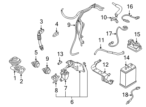 2001 Chrysler Sebring EGR System, Emission Diagram 2 - Thumbnail