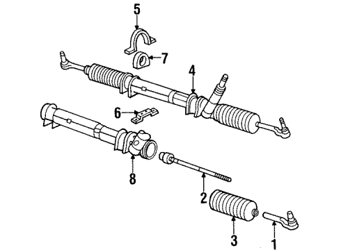 1990 Dodge Omni Steering Column, Steering Gear & Linkage, Steering Wheel & Trim Diagram 3 - Thumbnail