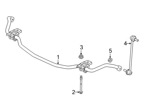 2015 Chrysler 200 Stabilizer Bar & Components - Front Diagram