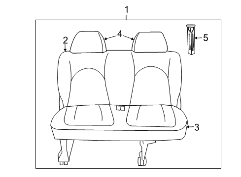 2006 Dodge Grand Caravan Rear Seat Components Diagram 2 - Thumbnail