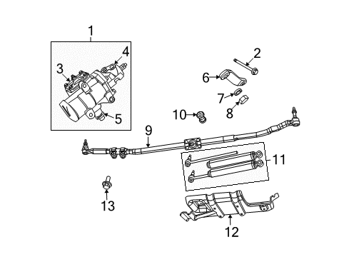 2008 Dodge Ram 2500 P/S Pump & Hoses, Steering Gear & Linkage Diagram 5 - Thumbnail