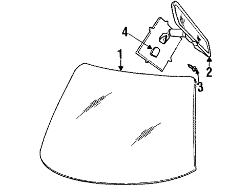 1997 Dodge Neon Windshield Glass Diagram