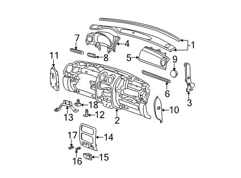 2003 Jeep Liberty Instrument Panel Diagram