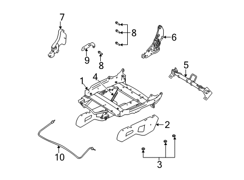 2003 Jeep Wrangler Tracks & Components Diagram 1 - Thumbnail