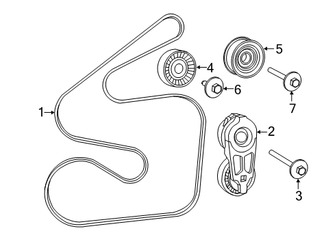 2019 Ram ProMaster 1500 Belts & Pulleys Diagram