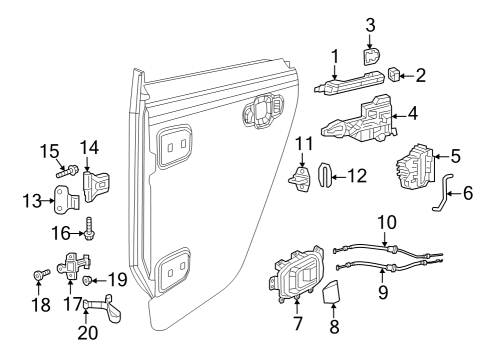 2022 Jeep Gladiator Lock & Hardware Diagram 3 - Thumbnail