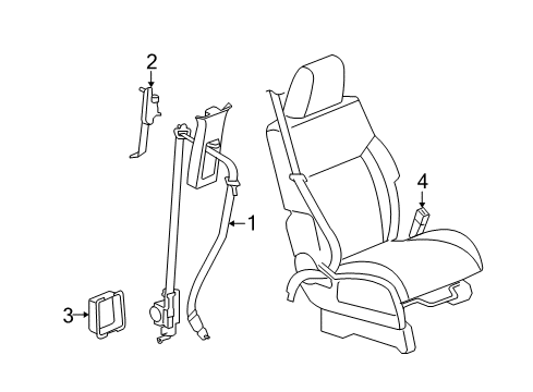 2009 Dodge Nitro Front Seat Belts Diagram