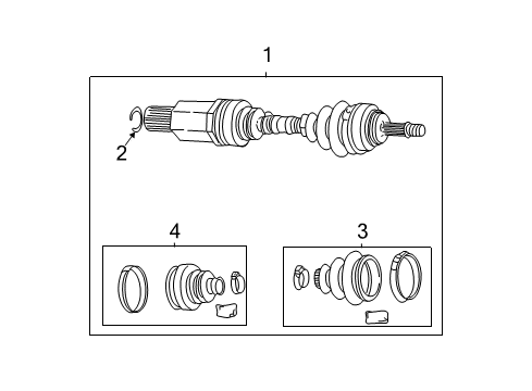 2002 Dodge Grand Caravan Axle Shaft - Front Diagram