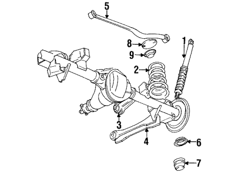 1993 Jeep Grand Wagoneer Rear Suspension Diagram