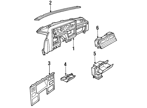 1991 Dodge Dynasty Instrument Panel, Instrument Gauges Diagram