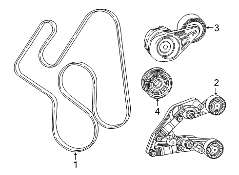 2019 Jeep Wrangler Belts & Pulleys Diagram