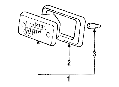 1987 Dodge Colt Backup Lamps, Side Marker Lamps Diagram