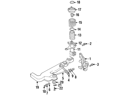 1994 Chrysler New Yorker Front Suspension, Control Arm, Stabilizer Bar Diagram 1 - Thumbnail
