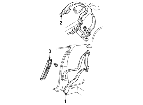 1995 Dodge Intrepid Front Seat Belts Diagram
