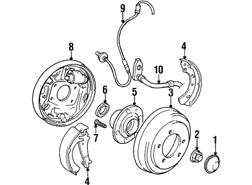 1998 Chrysler Sebring Rear Brakes Diagram 3 - Thumbnail