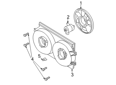 2004 Dodge Stratus Cooling System, Radiator, Water Pump, Cooling Fan Diagram 3 - Thumbnail