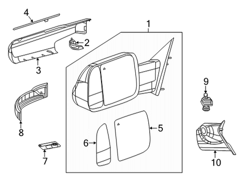 2024 Ram 1500 Mirrors Diagram 1 - Thumbnail