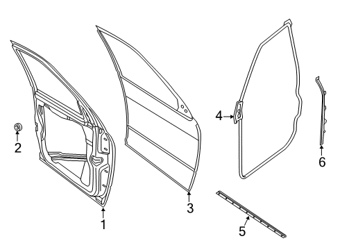 2022 Ram 3500 Door & Components, Body Diagram 1 - Thumbnail