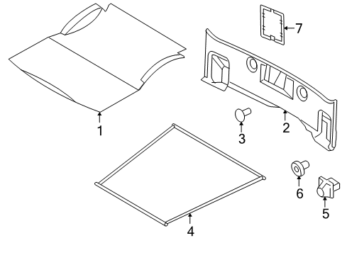 2010 Chrysler 300 Interior Trim - Trunk Lid Diagram