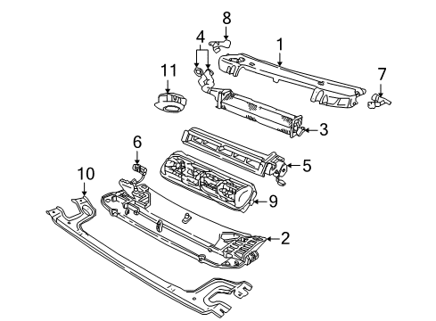 1998 Dodge Durango Auxiliary Heater & A/C Diagram
