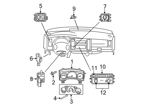 2005 Dodge Durango A/C & Heater Control Units Diagram