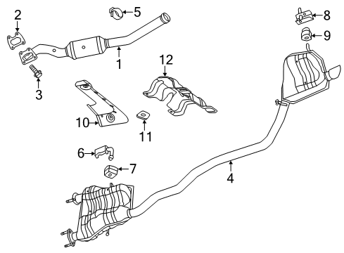 2011 Chrysler 300 Exhaust Components Diagram 1 - Thumbnail