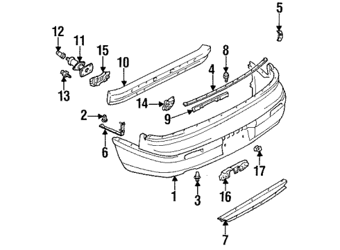 1994 Dodge Stealth Rear Bumper Diagram