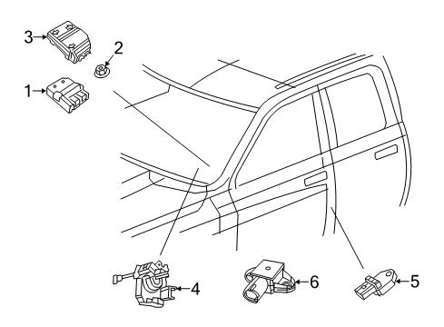 2017 Ram 2500 Air Bag Components Diagram 2 - Thumbnail