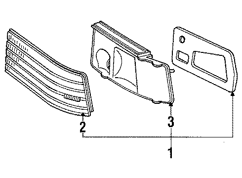 1987 Dodge Lancer Combination Lamps Diagram